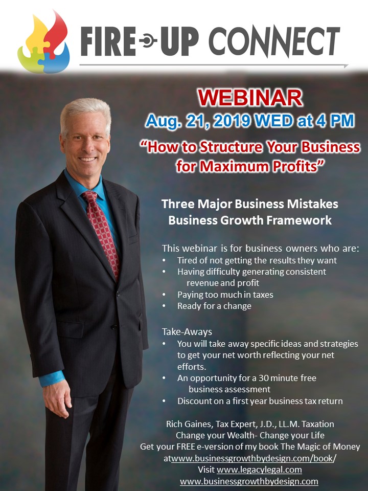 How to Structure Your Business for Maximum Profits - WEBINAR